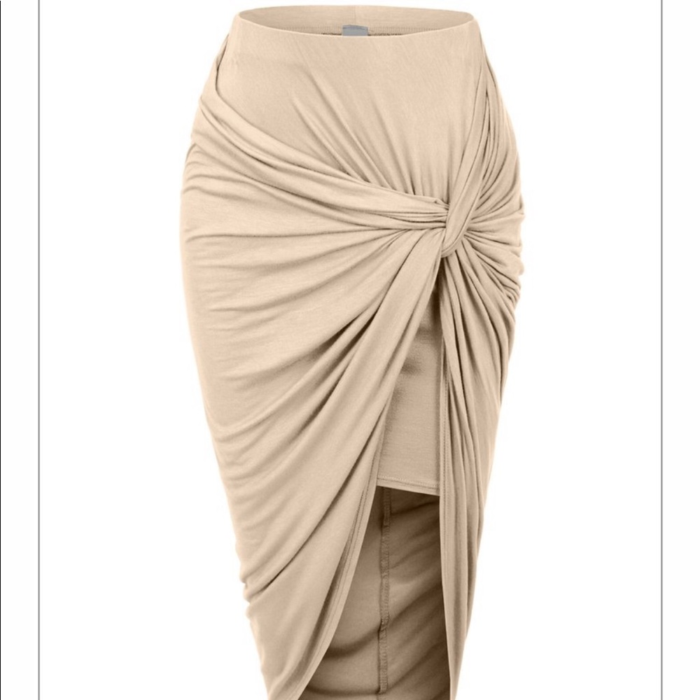 High low skirt - black